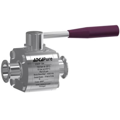 Válvula de bola de cuerpo de tres piezas M3HP DN10-50 DIN