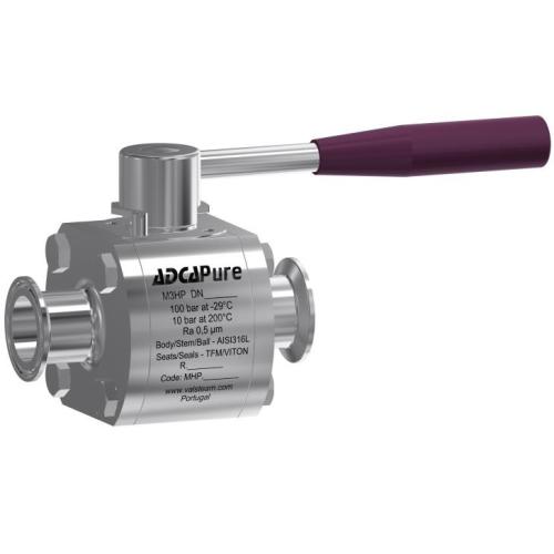 Válvula de bola de cuerpo de tres piezas M3HP DN10-50 DIN