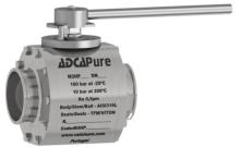 Válvula de bola con cuerpo de tres piezas M3HP DN150 BPE